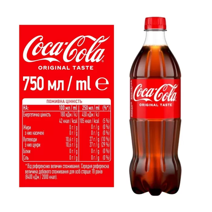 Coca-Cola Напій газований 0,75л