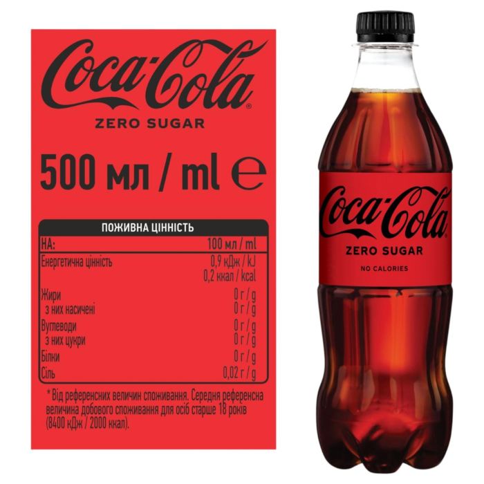 Coca-Cola Zero Напій газований 0,5л