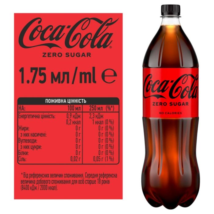 Coca-Cola Zero Напій газований 1,75л