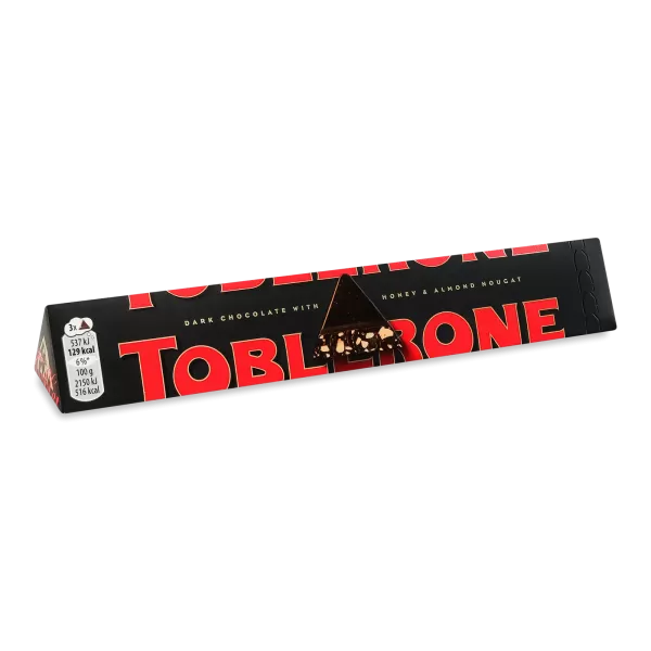 Toblerone Шоколад чорний з медом та мигдальною нугою