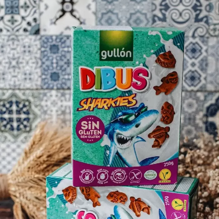 Печиво GULLON Sin Gluten Dibus Sharkies без глютену, 250 г