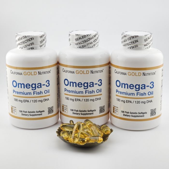 Жирні кислоти Омега 3 California Gold Nutrition Omega-3 Premium Fish Oil 100 капсул