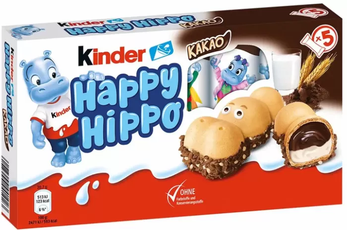Kinder Happy Hippo Какао Батончик коробка 5 шт
