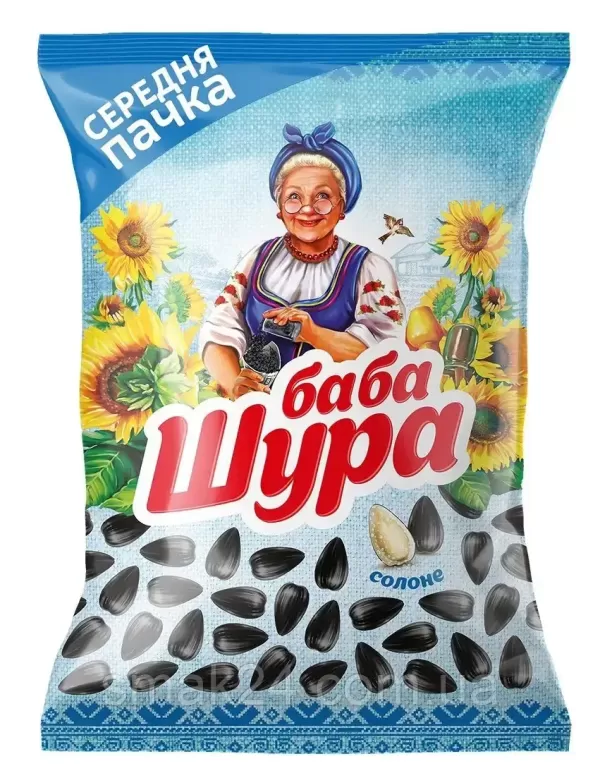 Насіння соняшника смажене з сіллю "Баба Шура" 110г