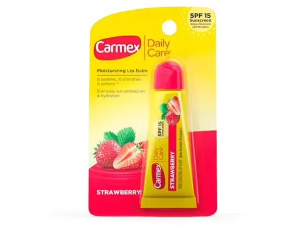 Carmex, щоденний догляд, зволожуючий бальзам для губ, полуниця, SPF 15, 10 г