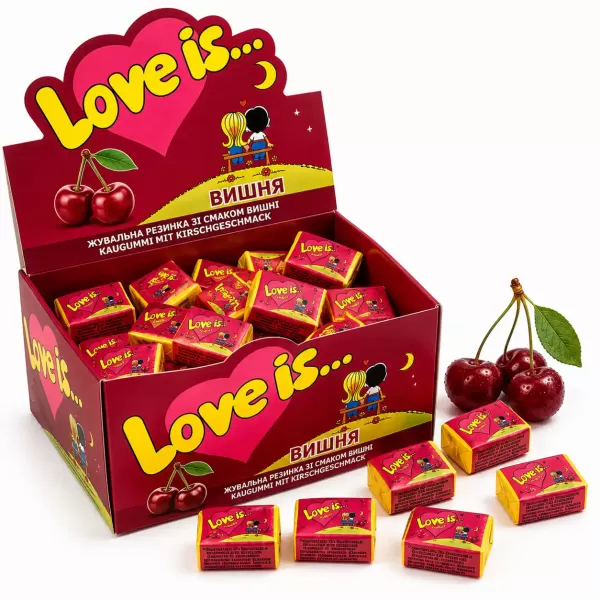 Жувальна гумка Love is зі смаком вишні 100 шт