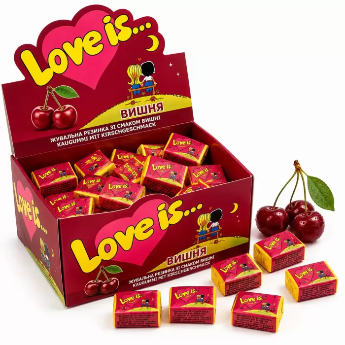 Жувальна гумка Love is зі смаком вишні 100 шт