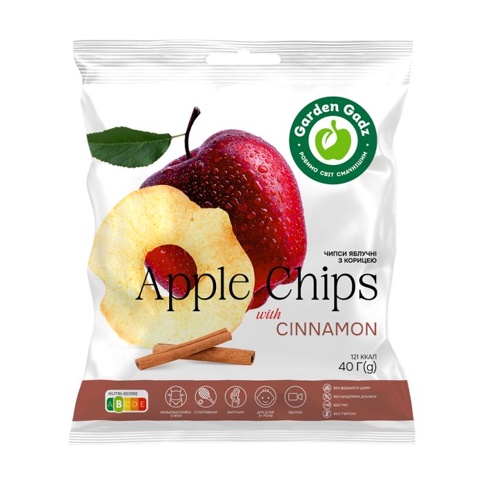Garden Gadz Чипси яблучні з корицею 40г