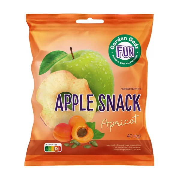 Garden Gadz Яблучний снек "Зі смаком абрикосу" 40г