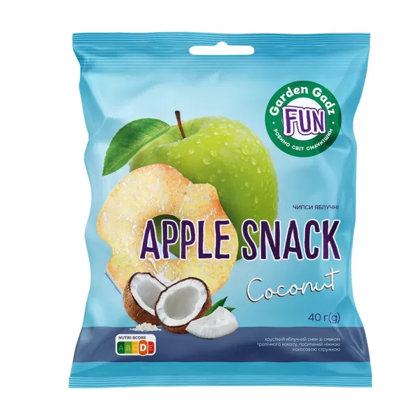 Garden Gadz Яблучний снек "Зі смаком кокосу" 40г