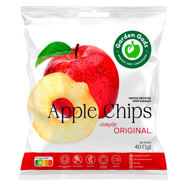 Garden Gadz Чипси яблучні оригінальні 40г