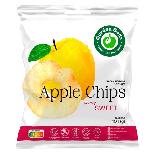 Garden Gadz Чипси яблучні з солодкі 40г