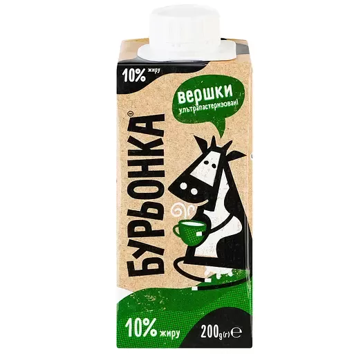 Вершки Бурьонка ультрапастеризовані 10% 200 г