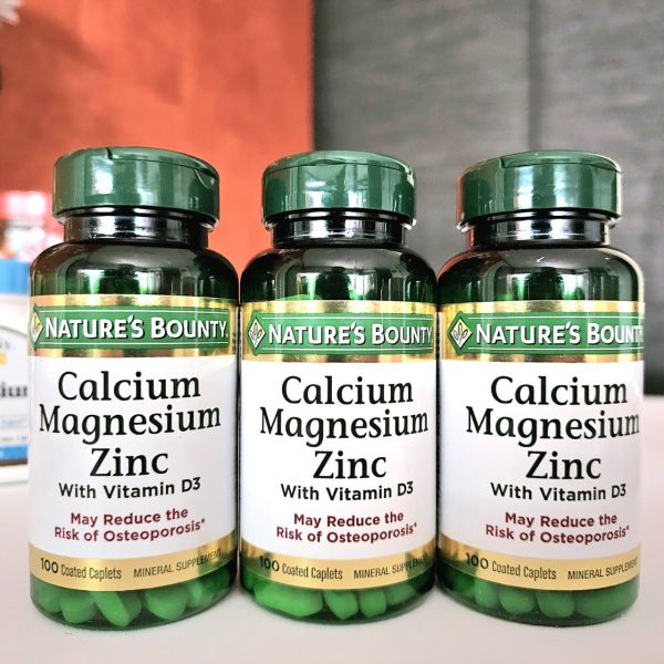 Кальцій, магній та цинк, з вітаміном D3, 100 капсул в оболонці