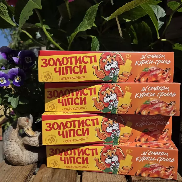 Золотисті Чипси "Курка Гриль" 75г