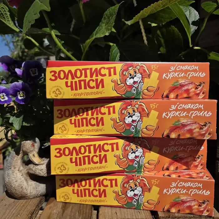 Золотисті Чипси "Курка Гриль" 75г