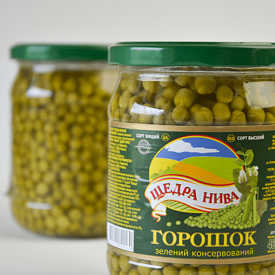 Горошок зелений консервований "Щедра Нива"