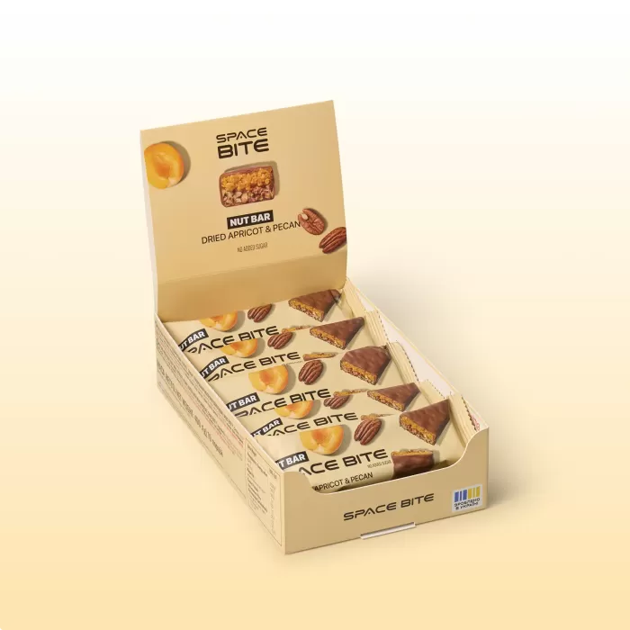 Space bite "Курага-Пекан" енергетичний батончик коробка 10шт