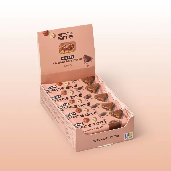 Space bite "Фундук-Шоколад" енергетичний батончик коробка 10шт