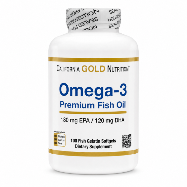 Жирні кислоти Омега 3 California Gold Nutrition Omega-3 Premium Fish Oil 100 капсул