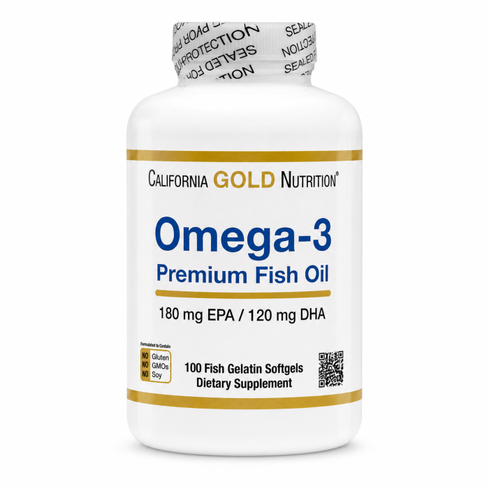 Жирні кислоти Омега 3 California Gold Nutrition Omega-3 Premium Fish Oil 100 капсул