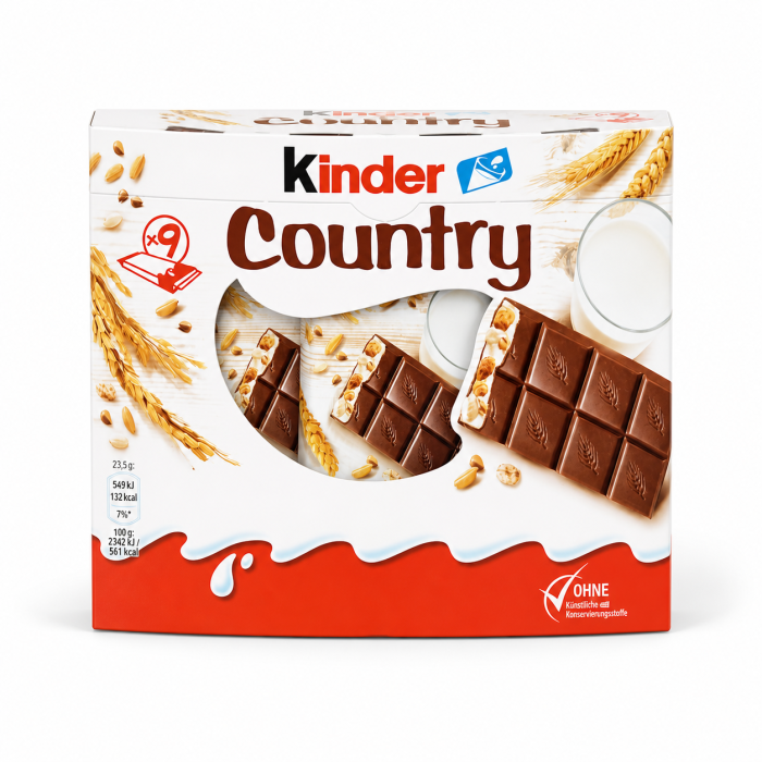 Kinder Country, 211 г, Кіндер Кантрі, Шоколадні батончики зі злаками