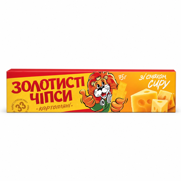 Золотисті Чипси "Сир" 75г