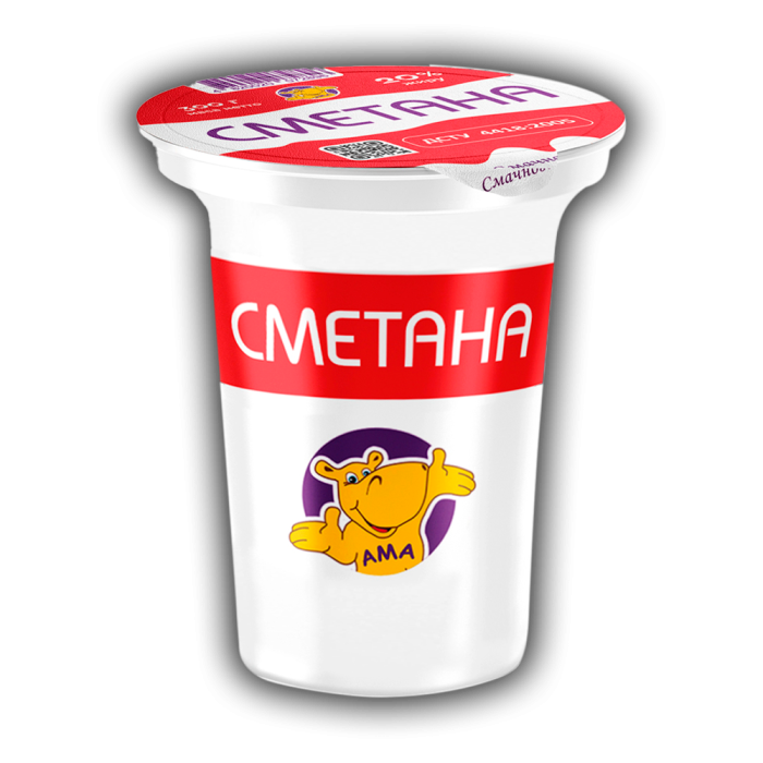 Сметана 20 % жиру для дитячого харчування від 2-х років